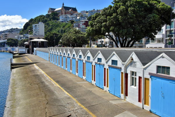 Boat Sheds at Oriental Bay in Wellington, New Zealand - Encircle Photos