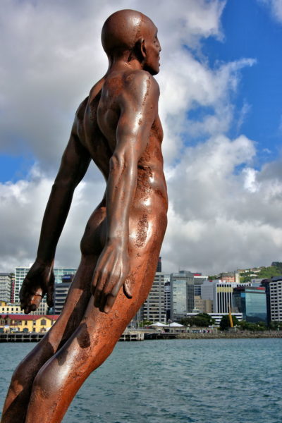 Solace in the Wind Statue in Wellington, New Zealand - Encircle Photos