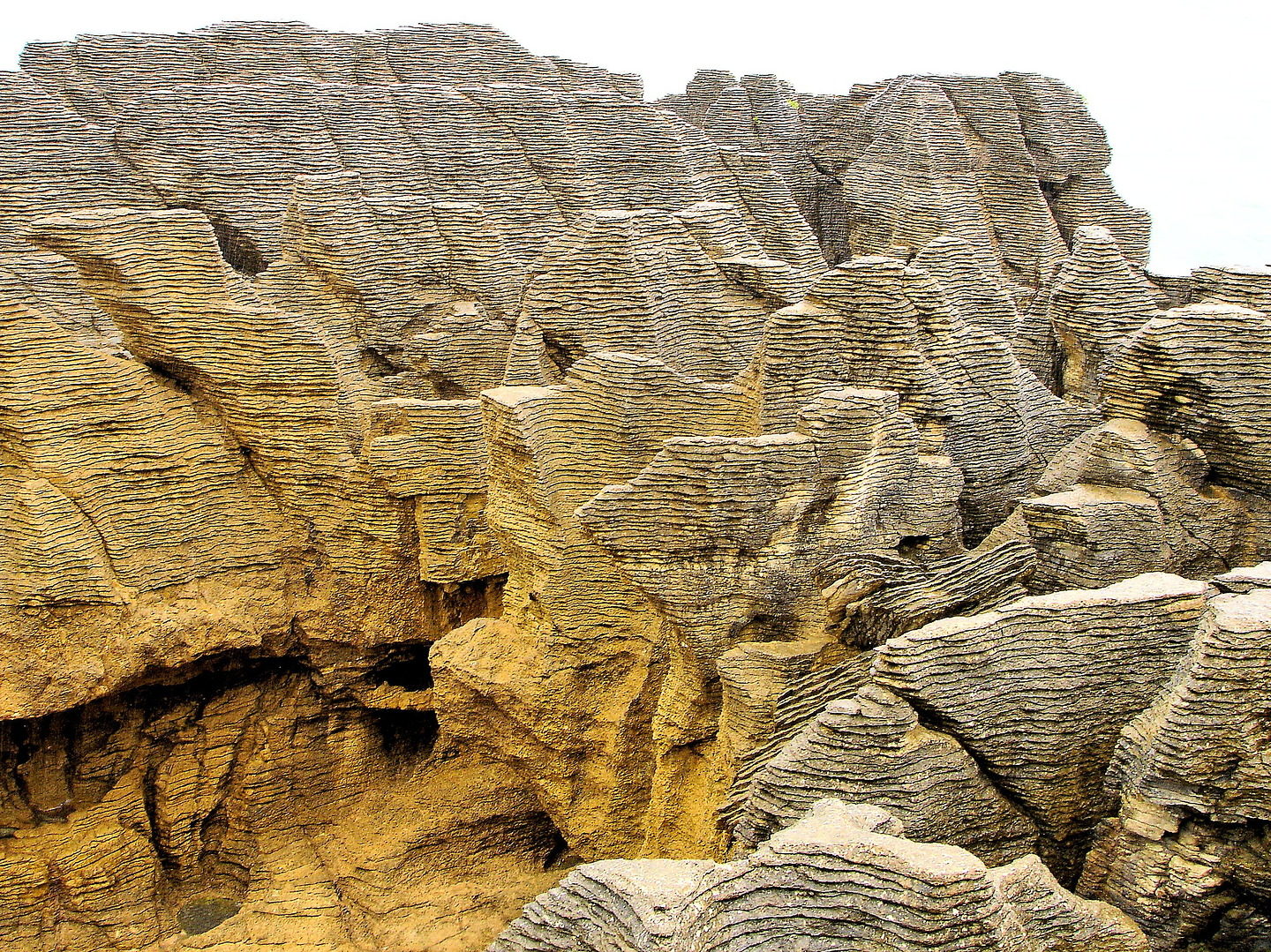 Pancake Rocks Geological Process Pancake Rocks at Paparoa National Park in Punakaiki, New Zealand ...