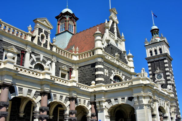 Close Up of Dunedin Railway Station in Dunedin, New Zealand - Encircle Photos