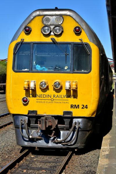 Train at Dunedin Railway Station in Dunedin, New Zealand - Encircle Photos