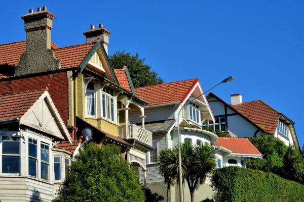 Terraced Houses on Upper Stuart Street in Dunedin, New Zealand - Encircle Photos