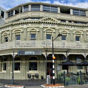 Oxley’s Hotel Façade in Picton, New Zealand - Encircle Photos