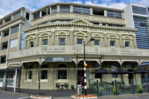 Oxley’s Hotel Façade in Picton, New Zealand - Encircle Photos
