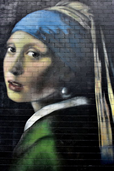 Girl with Pearl Earring Mural by Dippie in Tauranga, New Zealand - Encircle Photos