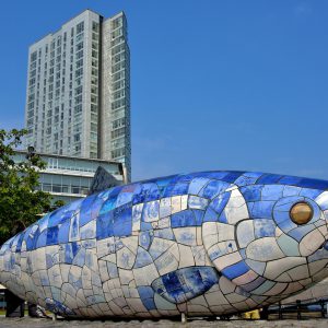 Big Fish Sculpture on Donegall Quay in Belfast, Northern Ireland - Encircle Photos