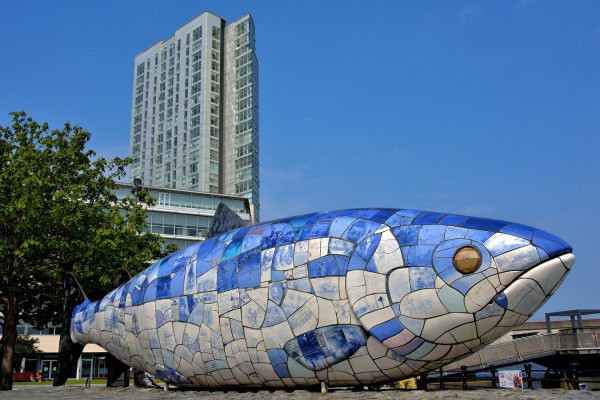 Big Fish Sculpture on Donegall Quay in Belfast, Northern Ireland - Encircle Photos