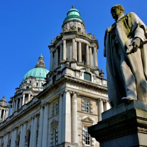Robert McMordie Statue at City Hall in Belfast, Northern Ireland - Encircle Photos