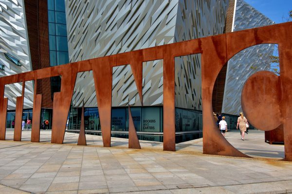 Titanic Sign at Titanic Belfast in Belfast, Northern Ireland - Encircle Photos