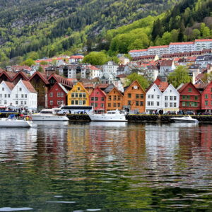 First Panorama of Bryggen in Bergen, Norway - Encircle Photos