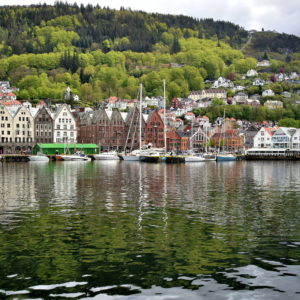 Second Panorama of Bryggen in Bergen, Norway - Encircle Photos