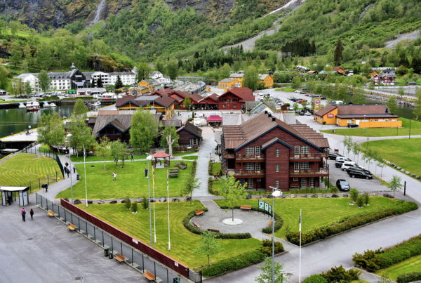 Balcony View of Flåm, Norway - Encircle Photos