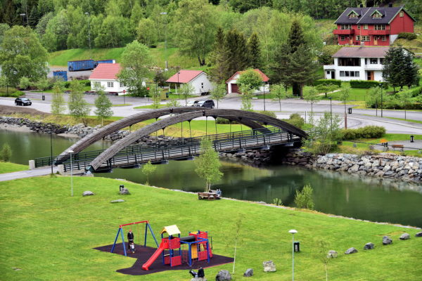 Bridge over Flåmselvi River in Flåm, Norway - Encircle Photos