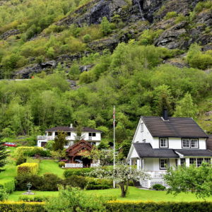 Color of Houses in Flåm, Norway - Encircle Photos