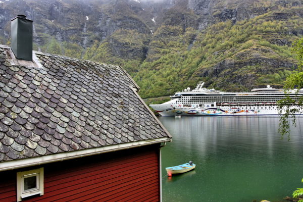 Cruise Ship Docked at Flåm, Norway - Encircle Photos