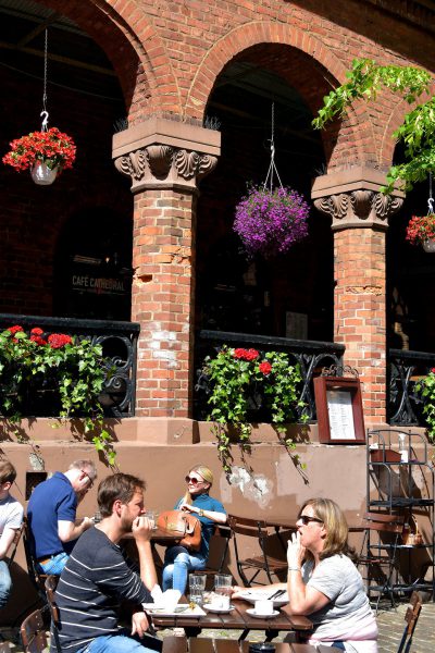 Couples at Café Cathedral Beer Garden in Oslo, Norway - Encircle Photos