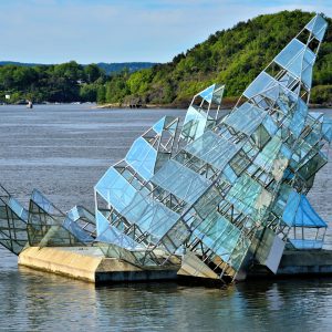 Glass Iceberg Sculpture in Oslo, Norway - Encircle Photos