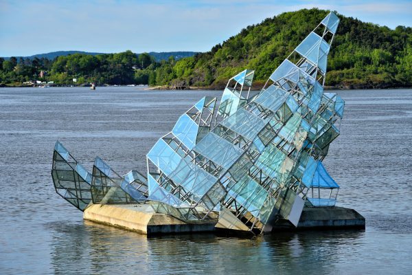 Glass Iceberg Sculpture in Oslo, Norway - Encircle Photos