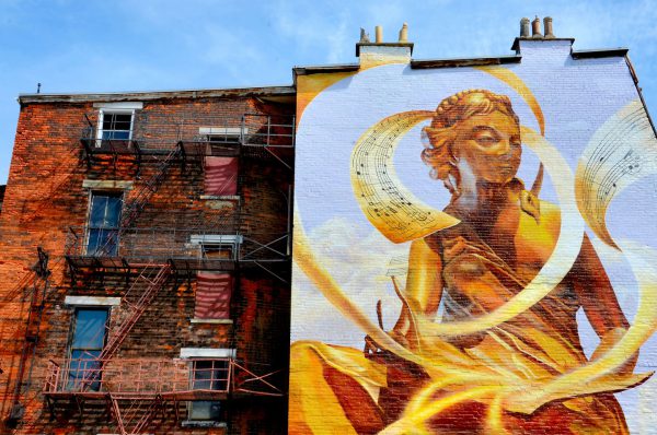 Golden Muse Mural by Tim Parsley from ArtWorks in Cincinnati, Ohio - Encircle Photos