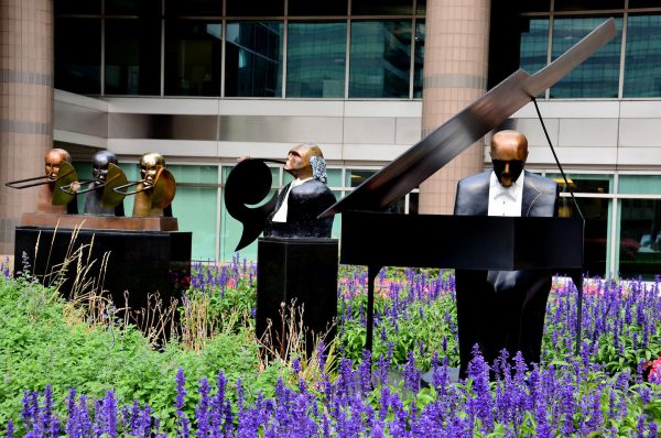 Symphonic Suite Sculpture by Michael Cunningham at North Point Tower in Cleveland, Ohio - Encircle Photos