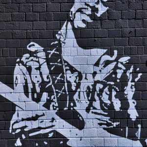 Jimi Hendrix Mural on Omega Music Store in Dayton, Ohio - Encircle Photos