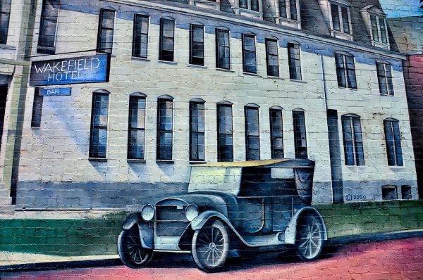 Wakefield Hotel Mural by Geoff Scherkel & Pamela Porter in Marietta, Ohio - Encircle Photos