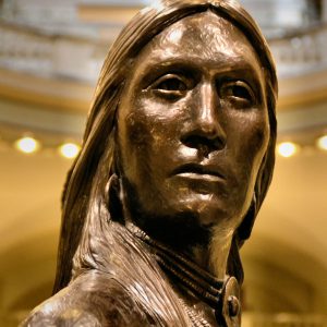 Oklahoma State Capitol Building American Indian Warrior Statue in Oklahoma City, Oklahoma - Encircle Photos