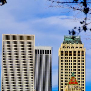 Downtown Skyline and Phitower Building in Tulsa, Oklahoma - Encircle Photos