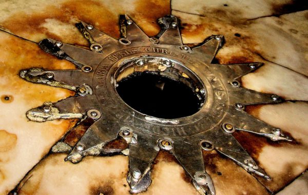 Silver Star Marker of Jesus Birth Site at Church of Nativity in Bethlehem, Palestine - Encircle Photos