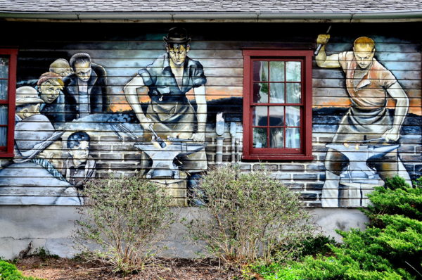 Blacksmith’s Boy Mural of Rockwell Painting in Lancaster County, Pennsylvania - Encircle Photos