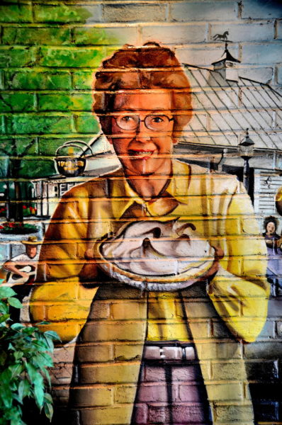 Smiling Mom with Lemon Meringue Pie Mural in Lancaster County, Pennsylvania - Encircle Photos
