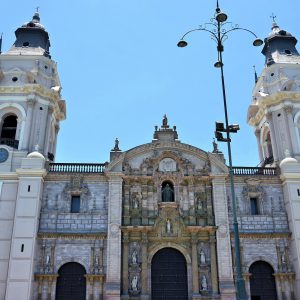 Twin Bell Towers of Lima Cathedral in Lima, Peru - Encircle Photos