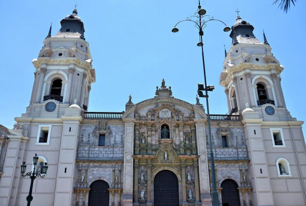 Twin Bell Towers of Lima Cathedral in Lima, Peru - Encircle Photos