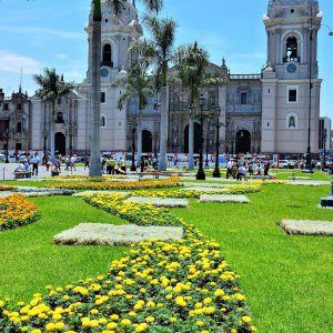 Lima Cathedral Along Eastern Edge of Plaza Mayor in Lima, Peru - Encircle Photos