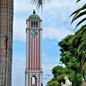 German Clock Tower at University Park in Lima, Peru - Encircle Photos
