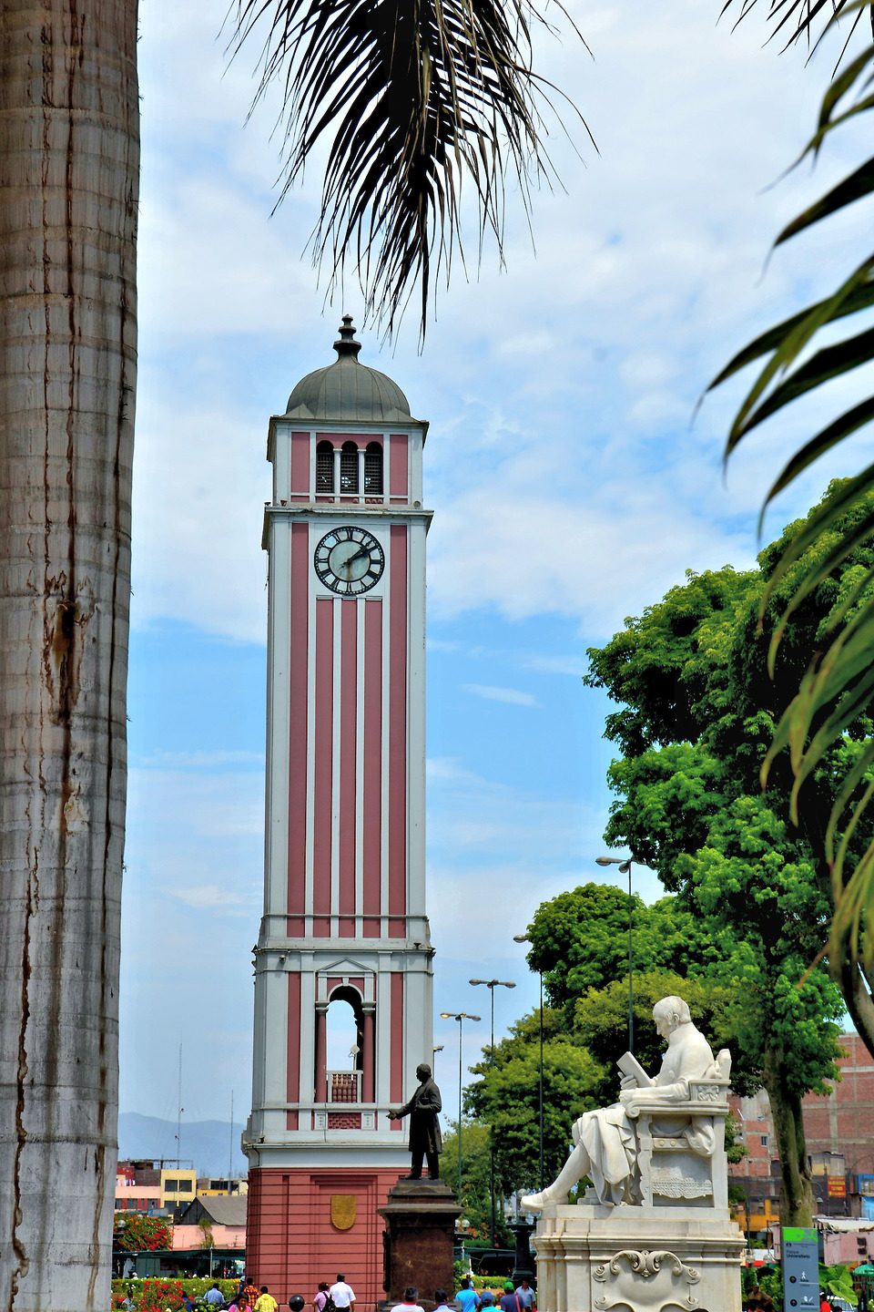 German Clock Tower at University Park in Lima, Peru Encircle Photos