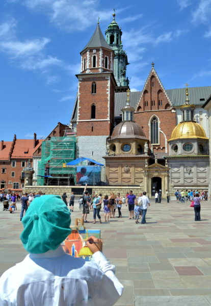 Artist Painting Wawel Cathedral in Kraków, Poland - Encircle Photos
