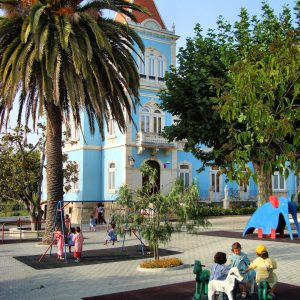 Children in Playground in Alcobaça, Portugal - Encircle Photos