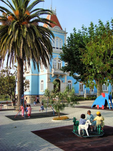 Children in Playground in Alcobaça, Portugal - Encircle Photos