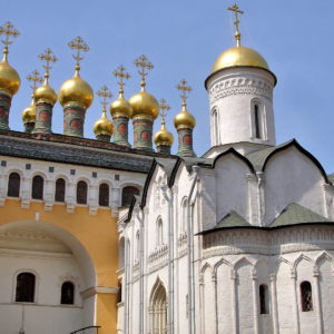 Nativity and Deposition of the Robe Churches within Kremlin in Moscow, Russia - Encircle Photos