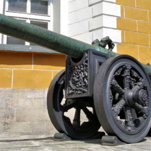 Cannon along The Arsenal within Kremlin in Moscow, Russia - Encircle Photos