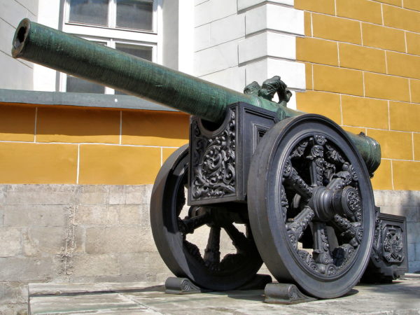 Cannon along The Arsenal within Kremlin in Moscow, Russia - Encircle Photos