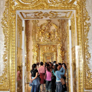 Golden Enfilade in Catherine Palace near Saint Petersburg, Russia - Encircle Photos