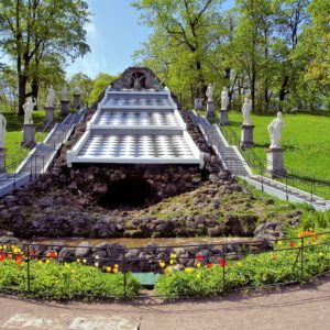 Chess Hill Cascade at Peterhof Palace near Saint Petersburg, Russia - Encircle Photos