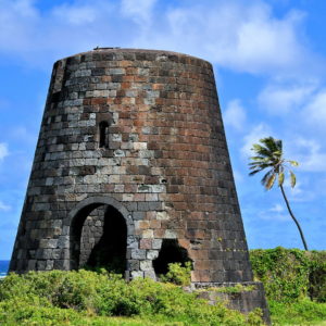 Old Sugar Cane Windmill in Dieppe Bay Town, Saint Kitts - Encircle Photos