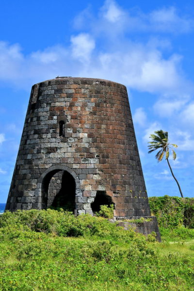 Old Sugar Cane Windmill in Dieppe Bay Town, Saint Kitts - Encircle Photos