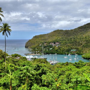 Scenic Overlook of Marigot Bay in Saint Lucia - Encircle Photos