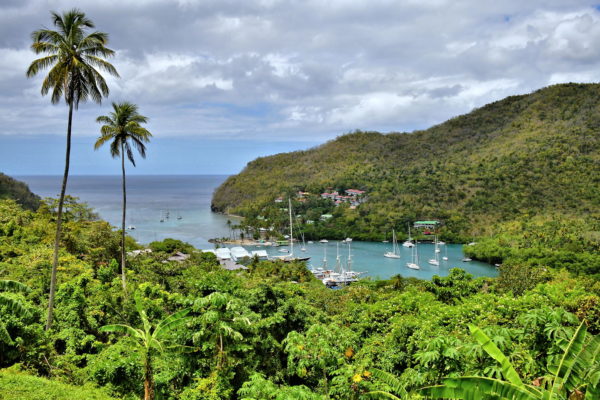 Scenic Overlook of Marigot Bay in Saint Lucia - Encircle Photos