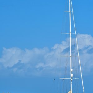 Anchored Sailboat in Marina in Marigot, Saint-Martin - Encircle Photos