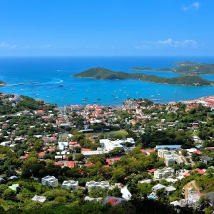 Elevated View of Harbor and Charlotte Amalie, Saint Thomas - Encircle Photos